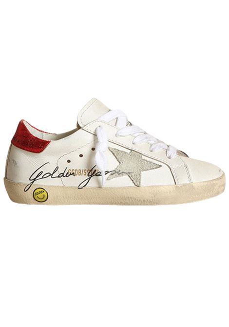 Sneakers unisex bianco/rosso in pelle Golden Goose | GYF00101F00331511222/FBIANCO/ROSSO